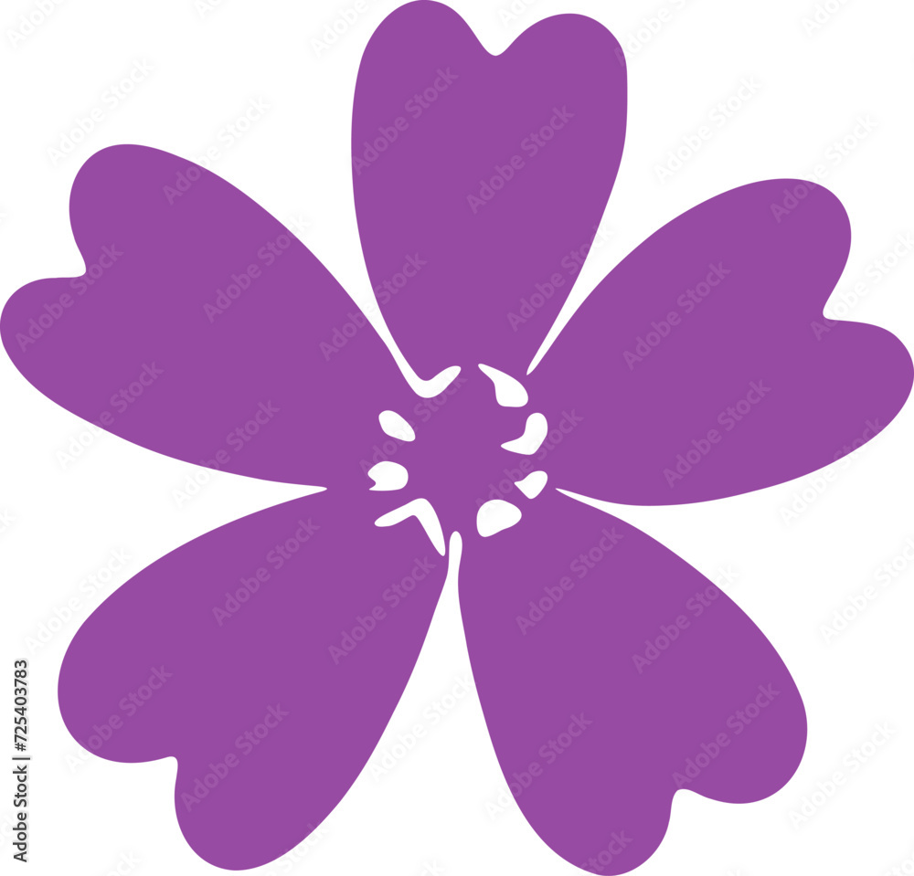 Simple flower symbol flat illustration. Flower shape decorative design elements Simple flower symbol flat illustration. Flower shape decorative design elements