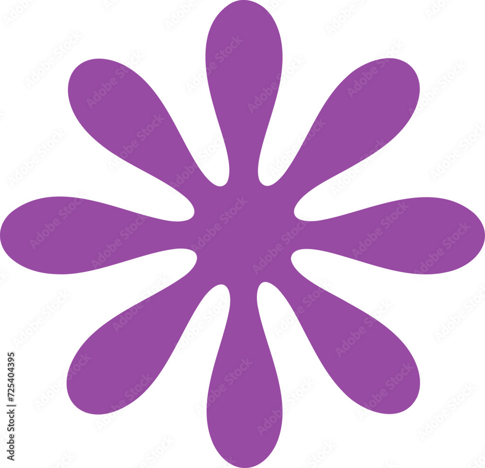 Simple flower symbol flat illustration. Flower shape decorative design elements Simple flower symbol flat illustration. Flower shape decorative design elements