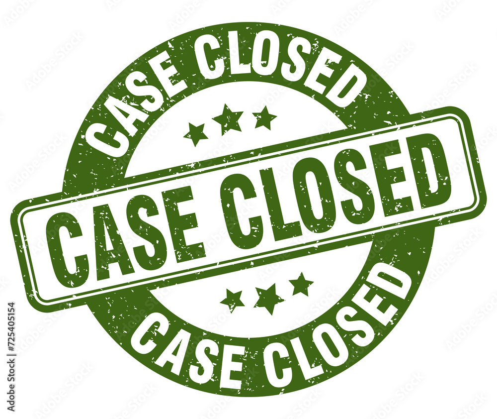case closed stamp. case closed label. round grunge sign case closed stamp. case closed label. round grunge sign