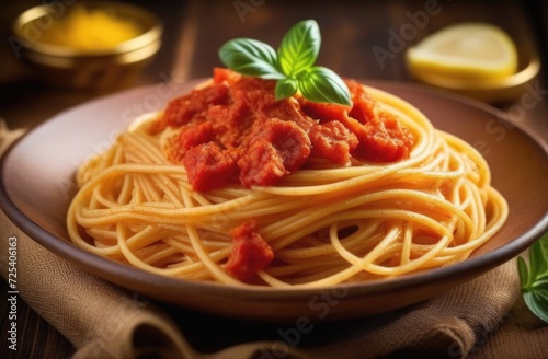 Spaghetti on a light background