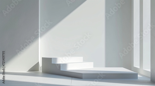 White cubic podium