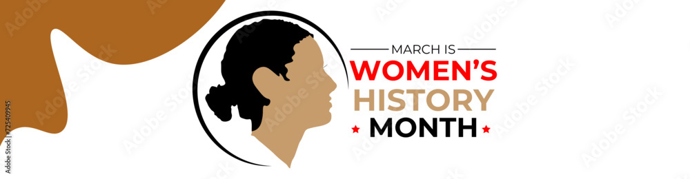 Women's History Month Typography vector design. women's history month celebration. march is women's history month. women empowerment month. international Women's History Month. illustration Women's History Month Typography vector design. women's history month celebration. march is women's history month. women empowerment month. international Women's History Month. illustration