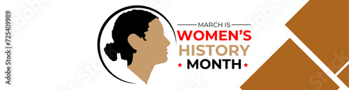 Fototapeta Naklejka Na Ścianę i Meble -  Women's History Month Typography vector design. women's history month celebration. march is women's history month. women empowerment month. international Women's History Month. illustration