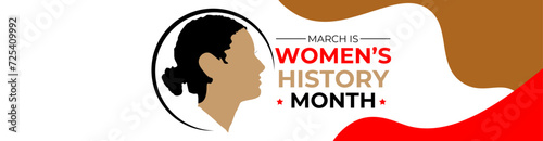 Fototapeta Naklejka Na Ścianę i Meble -  Women's History Month Typography vector design. women's history month celebration. march is women's history month. women empowerment month. international Women's History Month. illustration