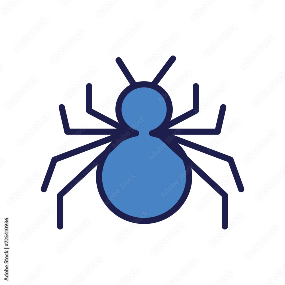 spider icon with white background vector stock illustration spider icon with white background vector stock illustration