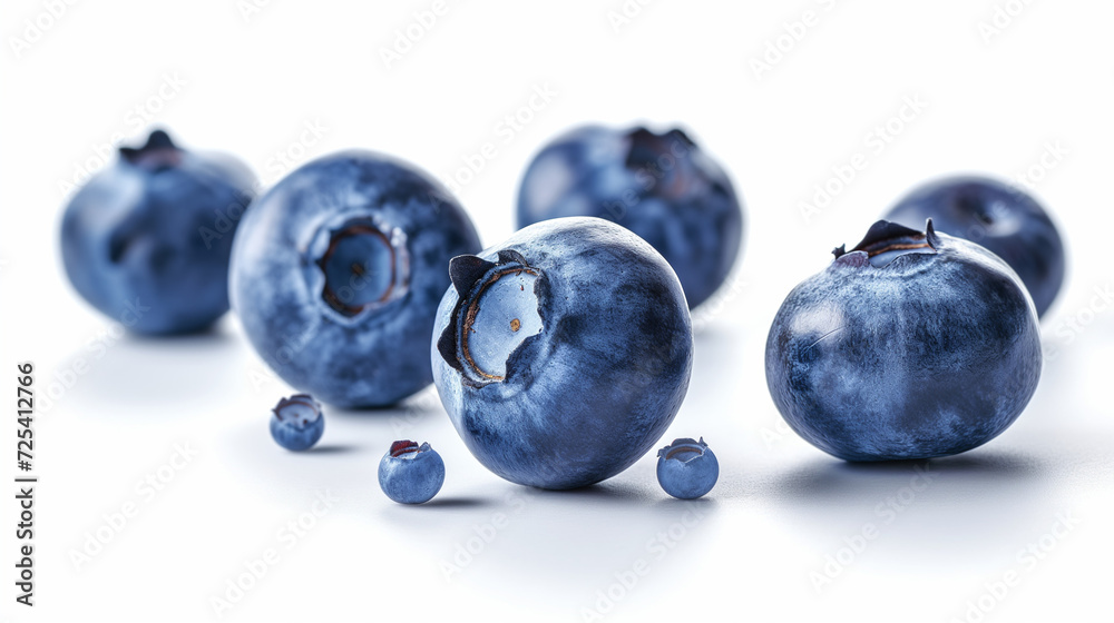 A Group of Blueberries Stacked Together