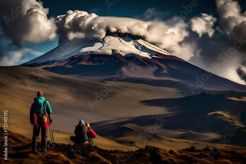 hiker in the mountains