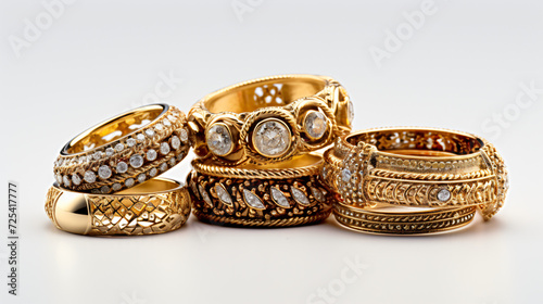 Indian woman gold jewelry