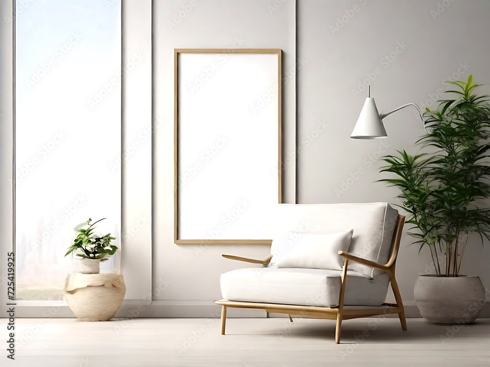 Frame mockup, ISO A paper size. Living room wall poster mockup. Interior mockup with house background. Generative AI Frame mockup, ISO A paper size. Living room wall poster mockup. Interior mockup with house background. Generative AI