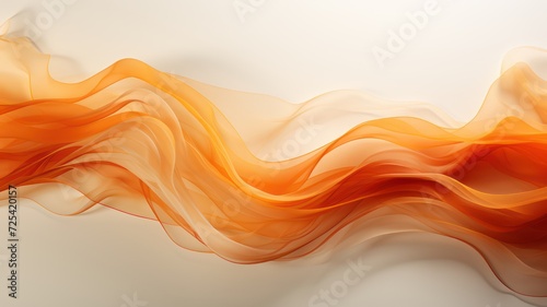 Abstract orange smoke on white background. cloud, a soft Smoke cloudy wave texture background.  © Pha