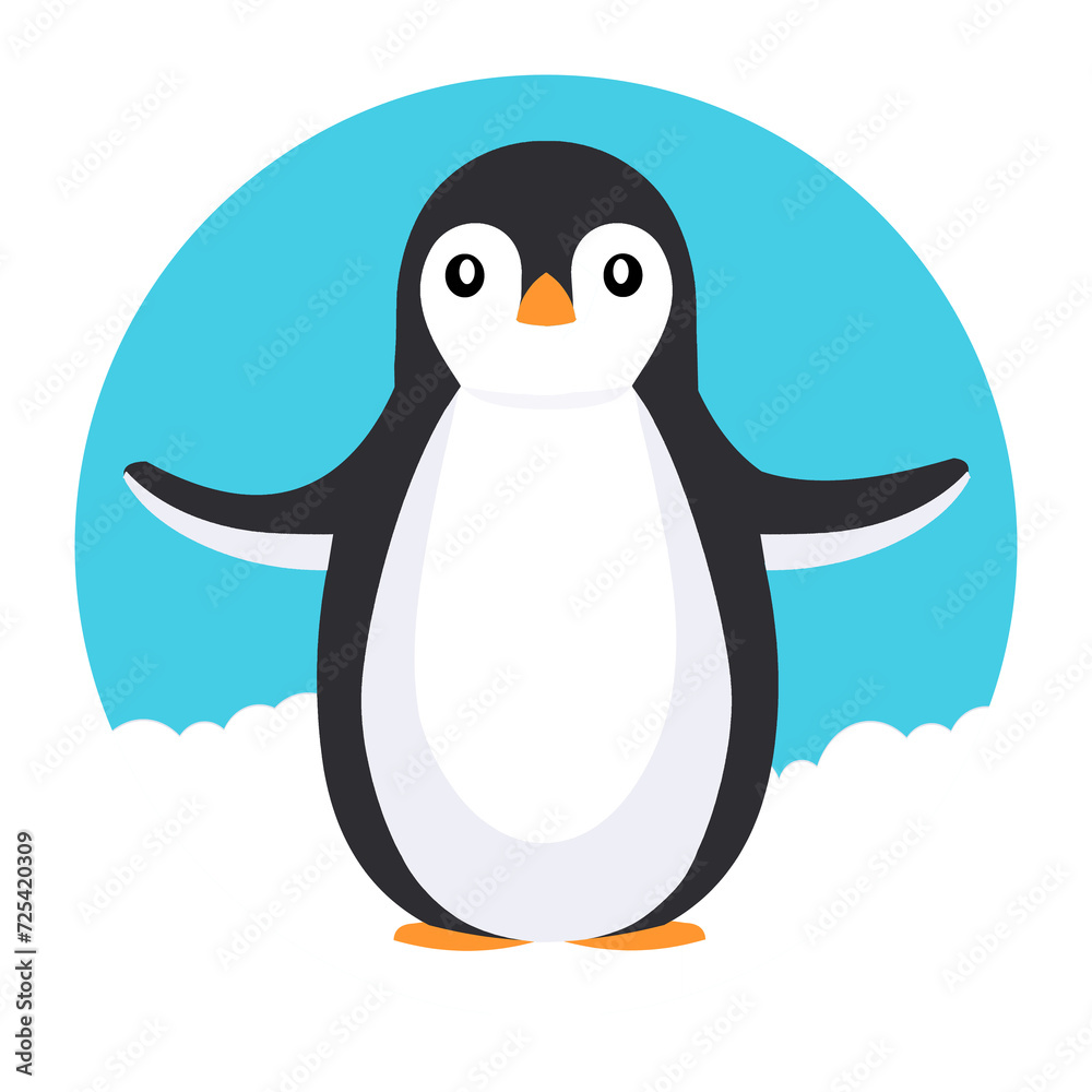 Naklejka premium A Happy Penguin