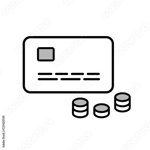 Payment card symbol line Vector design for web