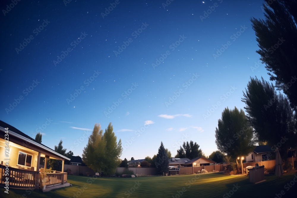 wide-angle view of clear summer night sky