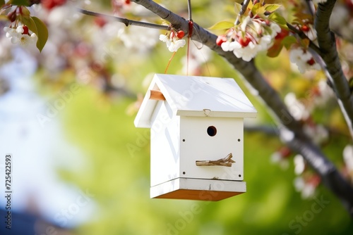 birdhouse in an apple tree: a natural insect control method