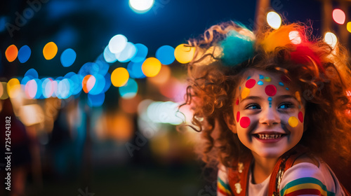 kids celebrating Carnival together at yellow background. Two children celebrating carnival in brazil
