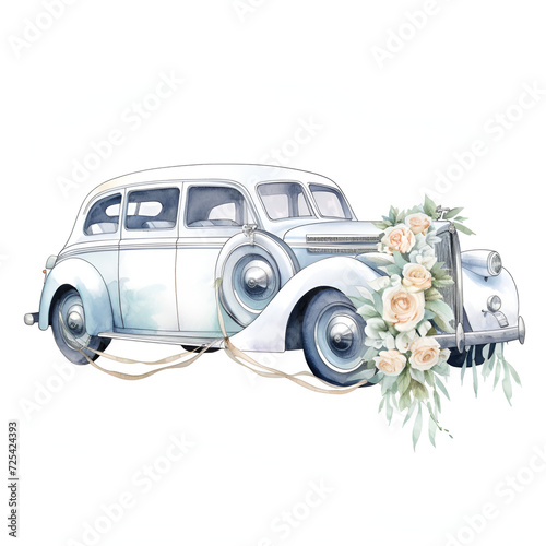 Rolls Royce Clipart, Luxury Car Rolls Watercolor Clipart photo