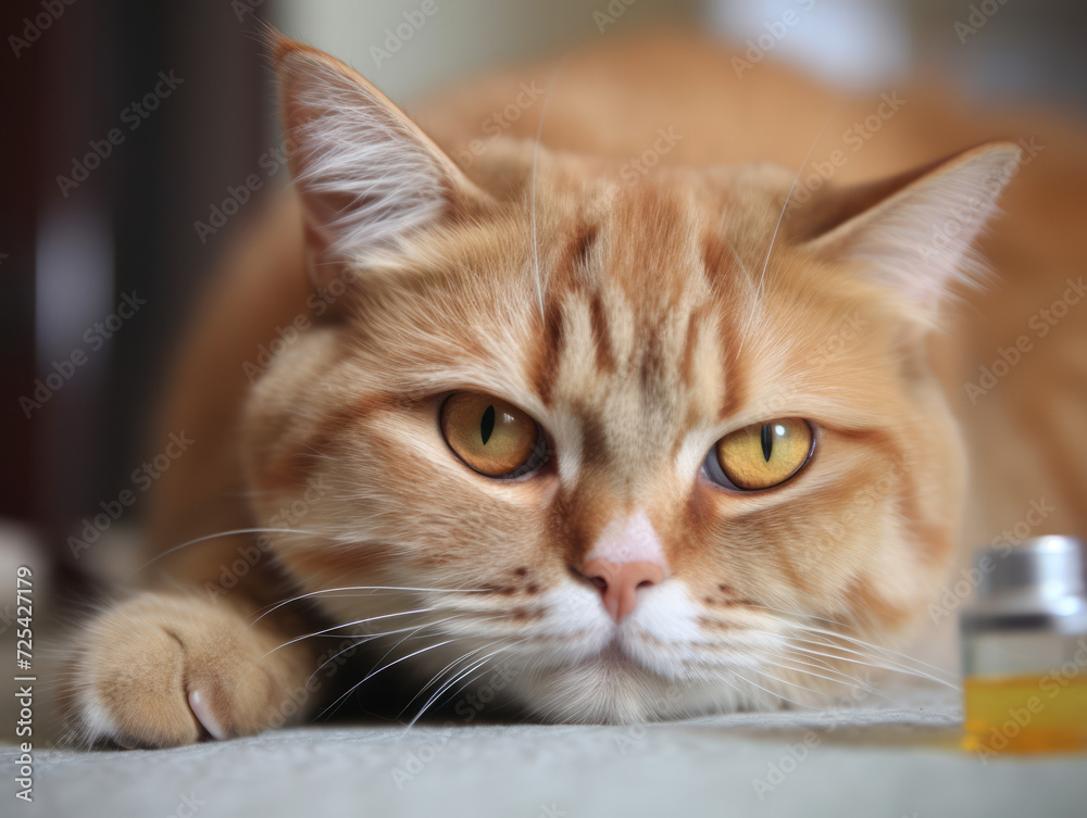 pet care and treatment, medicines and products for cat treatment, visit to the veterinarian, grooming salon, close-up pet care and treatment, medicines and products for cat treatment, visit to the veterinarian, grooming salon, close-up