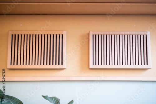 traditional wooden sauna vents