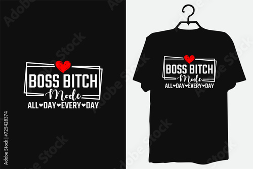 Boss bitch mode all Hoodie tshirt I Heart Custom Shirt Custom Text tShirt Personalized Shirt Gift for her anniversary 90s Style hoodie customized