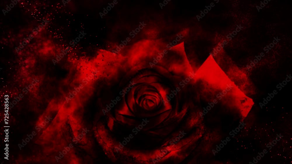 Happy valentines day 2024 motion animation. Abstract motion background shining colorful particles.Seamless 4K loop video.