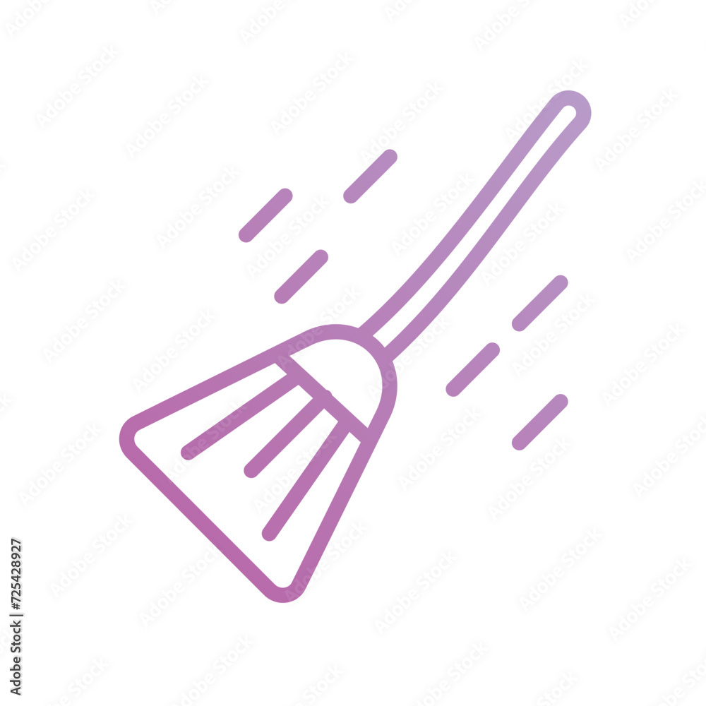 Flying Broom icon with white background vector stock illustration Flying Broom icon with white background vector stock illustration