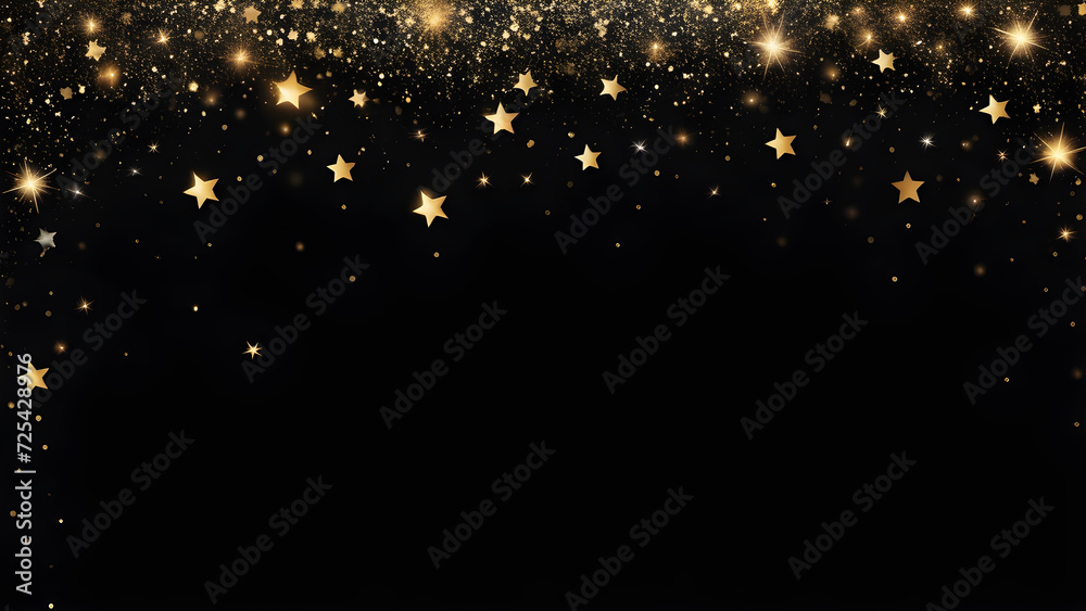 black glitter background with stars festive glowing blurred texture black glitter background with stars festive glowing blurred texture