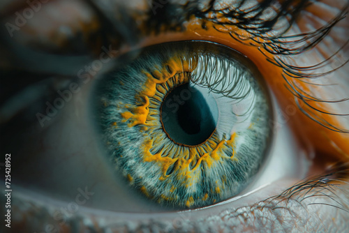 Stunning close-up photography of a human eye showcasing intricate details and vibrant color