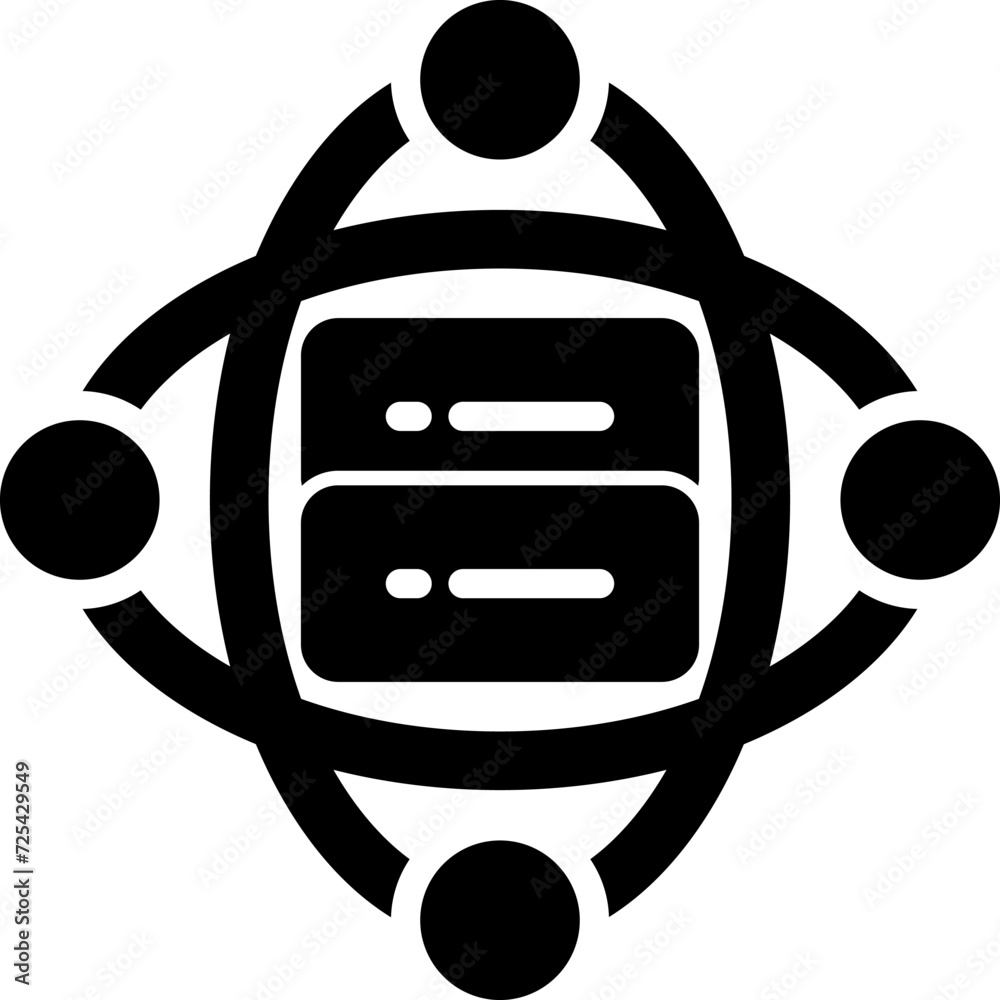 Obraz premium Cluster Server Vector Icon
