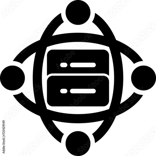Cluster Server Vector Icon