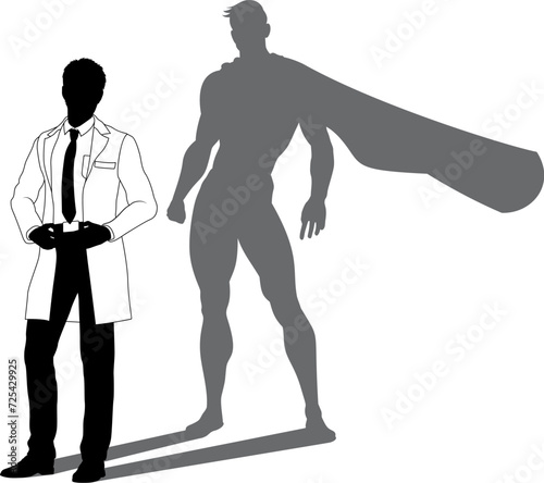 A superhero male scientist,...