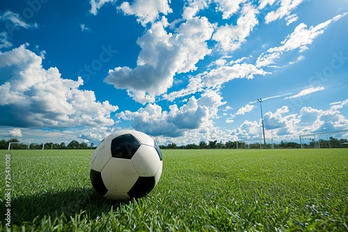 a football ball on grass