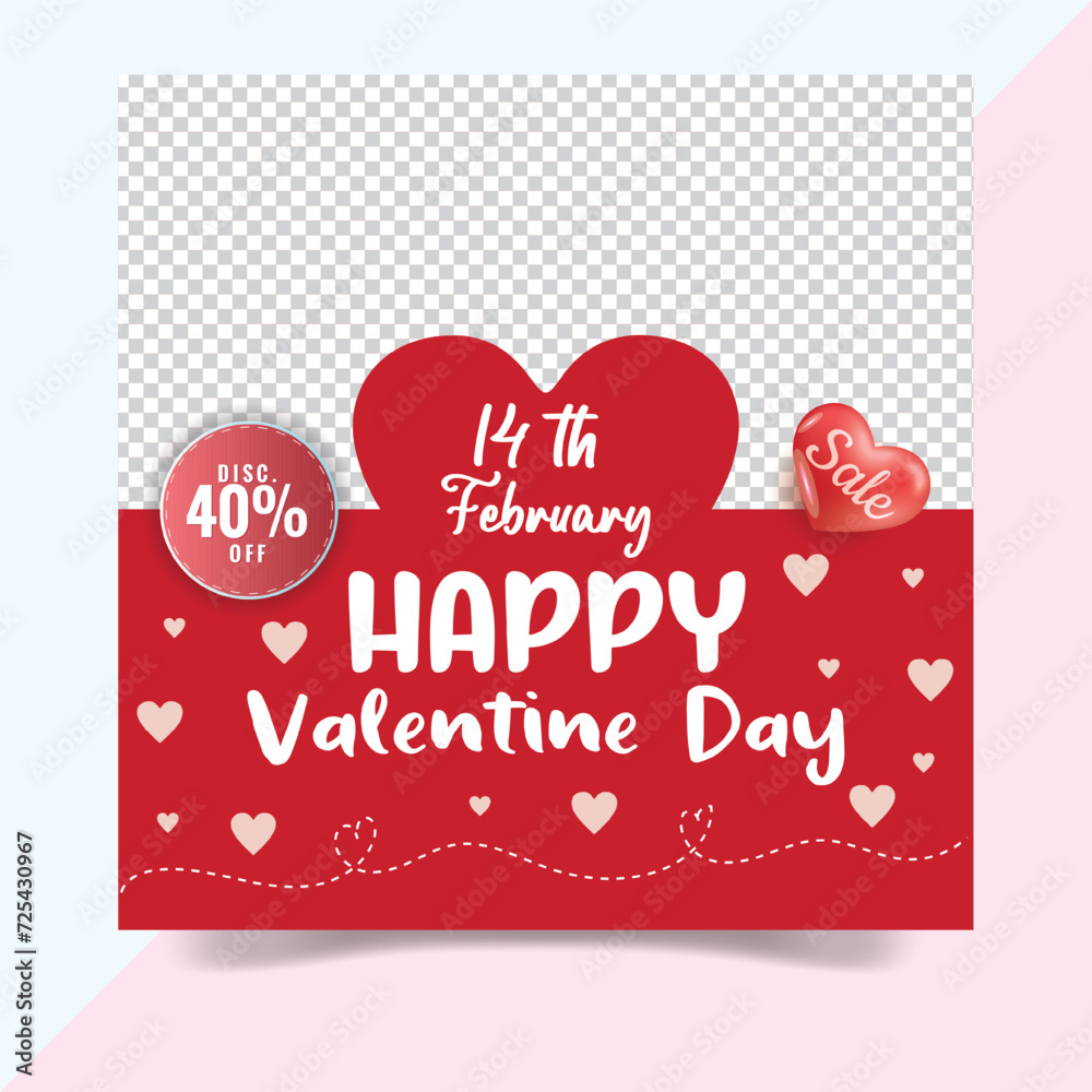 Valentine's day social media post, Valentine's Day banner template, love heart paper art greeting card , suitable for website or social media post and marketing material in eps10. Valentine's day social media post, Valentine's Day banner template, love heart paper art greeting card , suitable for website or social media post and marketing material in eps10.