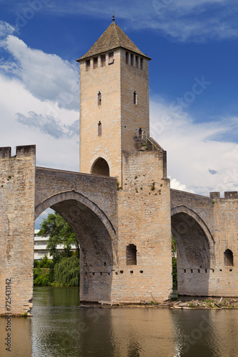 Obraz na płótnie East Tower of Pont Valentre in Cahors w salonie