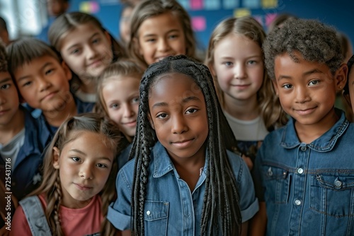 a group of children posing for a photo