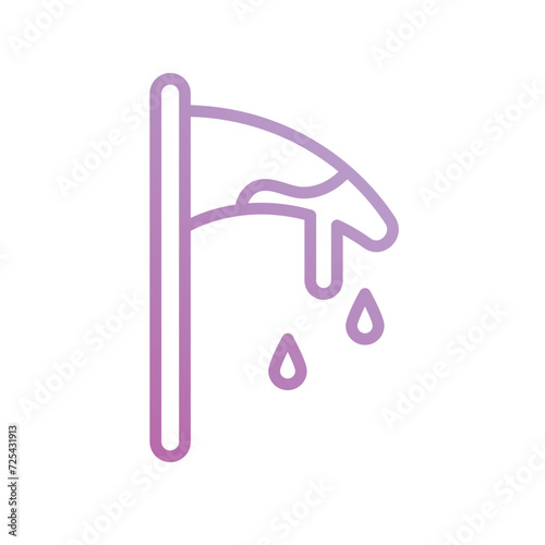 Scythe icon with white background vector stock illustration