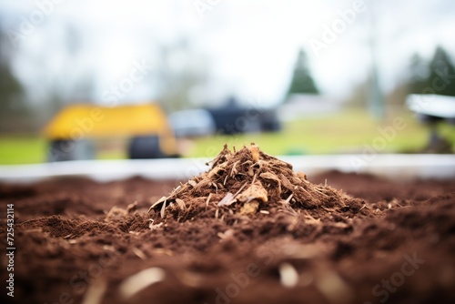 thoroughly composted cow manure ready for gardening photo