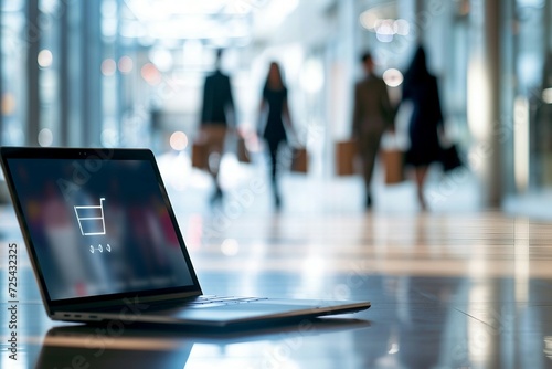 Wallpaper Mural a laptop on a table in front of a store Torontodigital.ca