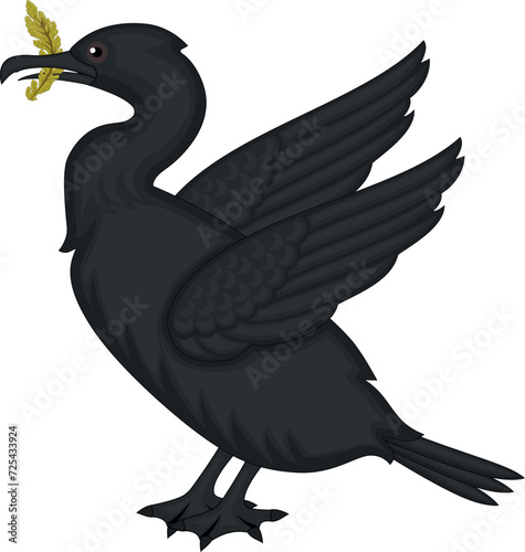 Vector illustration of the LIVER BIRD as a symbol of the English city of Liverpool and part of its coat of arms photo