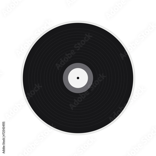 Vector vinyl record on a white background. Vinyl record. Old CDs, music.