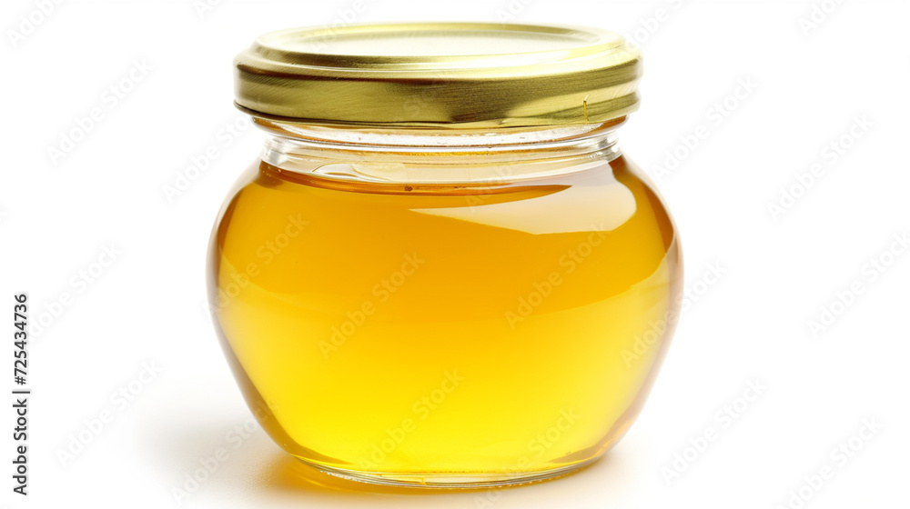 Honey isolated on white background . Generative Ai Honey isolated on white background . Generative Ai