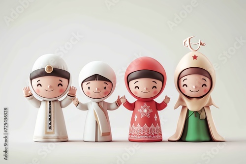 Ramadan Greeting Card Eid Character
