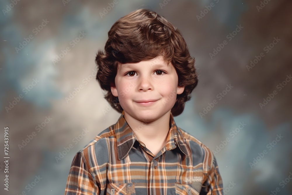 1980's school picture of young caucasian boy. 1980's school picture of young caucasian boy.