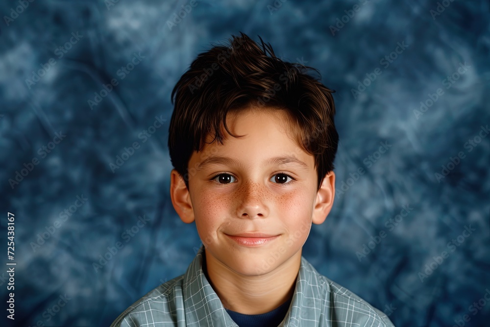1990's school picture of young caucasian boy. 1990's school picture of young caucasian boy.