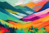 Vibrant Mountain Valley: Majestic Landscape Art Print - Nature's Panoramic Beauty in High-Quality Fine Art Photography for Wall Decor, Tranquil Outdoor Adventures, and Eco-Friendly Home Spaces. Captur