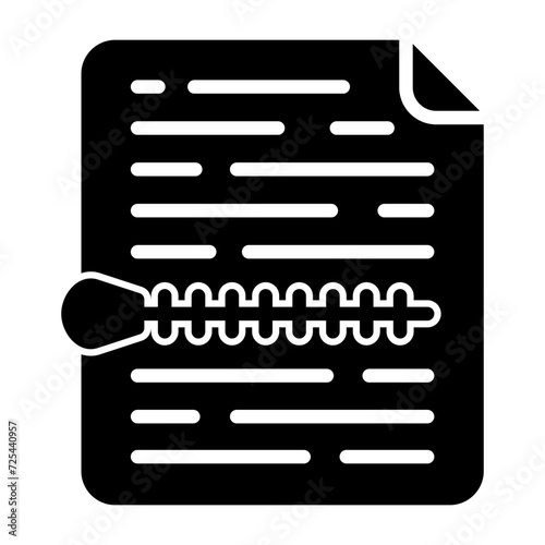 Zip File Vector Icon
