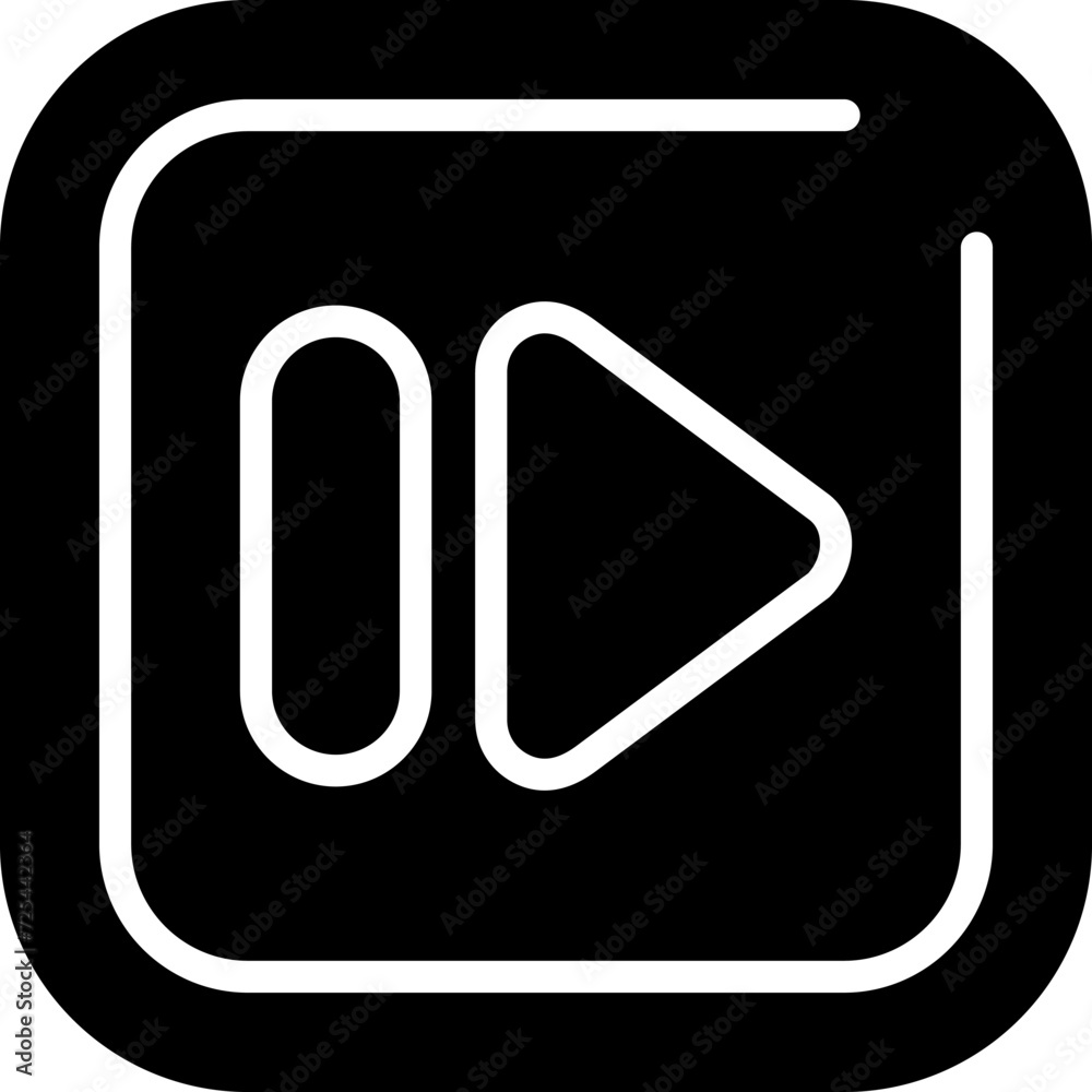 Fast Forward Square Vector Icon Fast Forward Square Vector Icon
