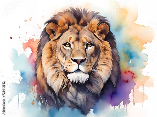 Lion   lion illustration   lion artwork   watercolor painting   wildlife art   animal art   big cat   king of the jungle   majestic creature   predator   carnivore   mane   roar   teeth   claws