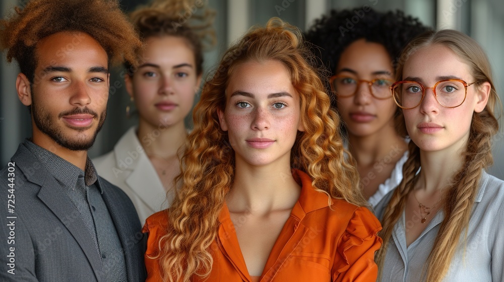 Multiracial business team. Multiracial business team.