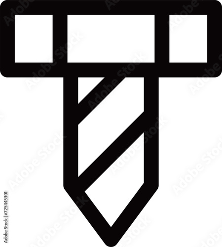 線画作業道具単品アイコン　ネジ