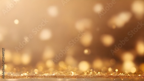 Abstract blur beige bokeh banner background gold 
